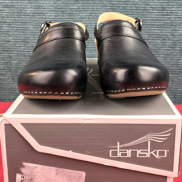 Dansko Tammy Slingback Clogs Leather & Wood, Stapled Construction - Picture 7 of 16